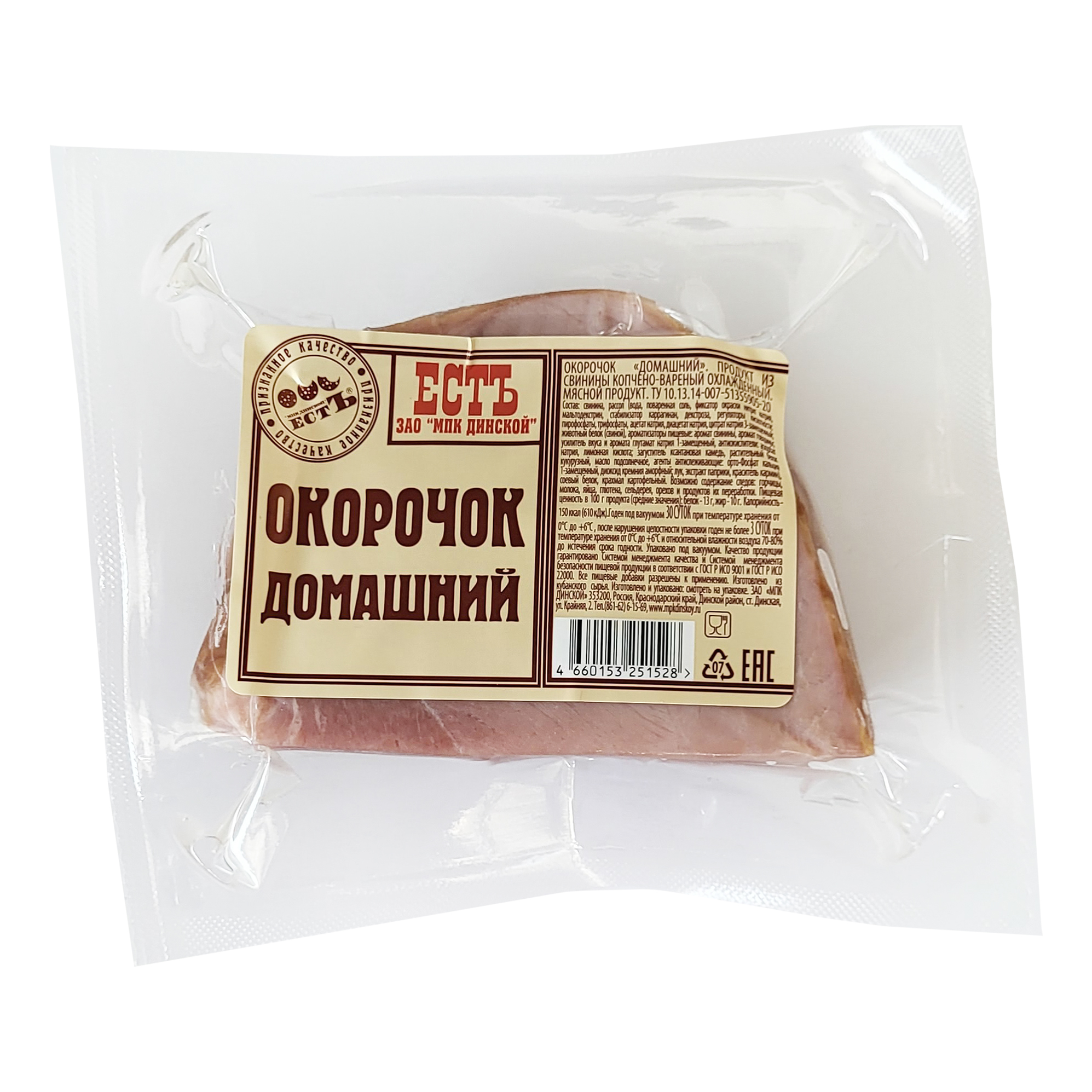 

Окорочок копчено-вареный Естъ Домашний 400 г