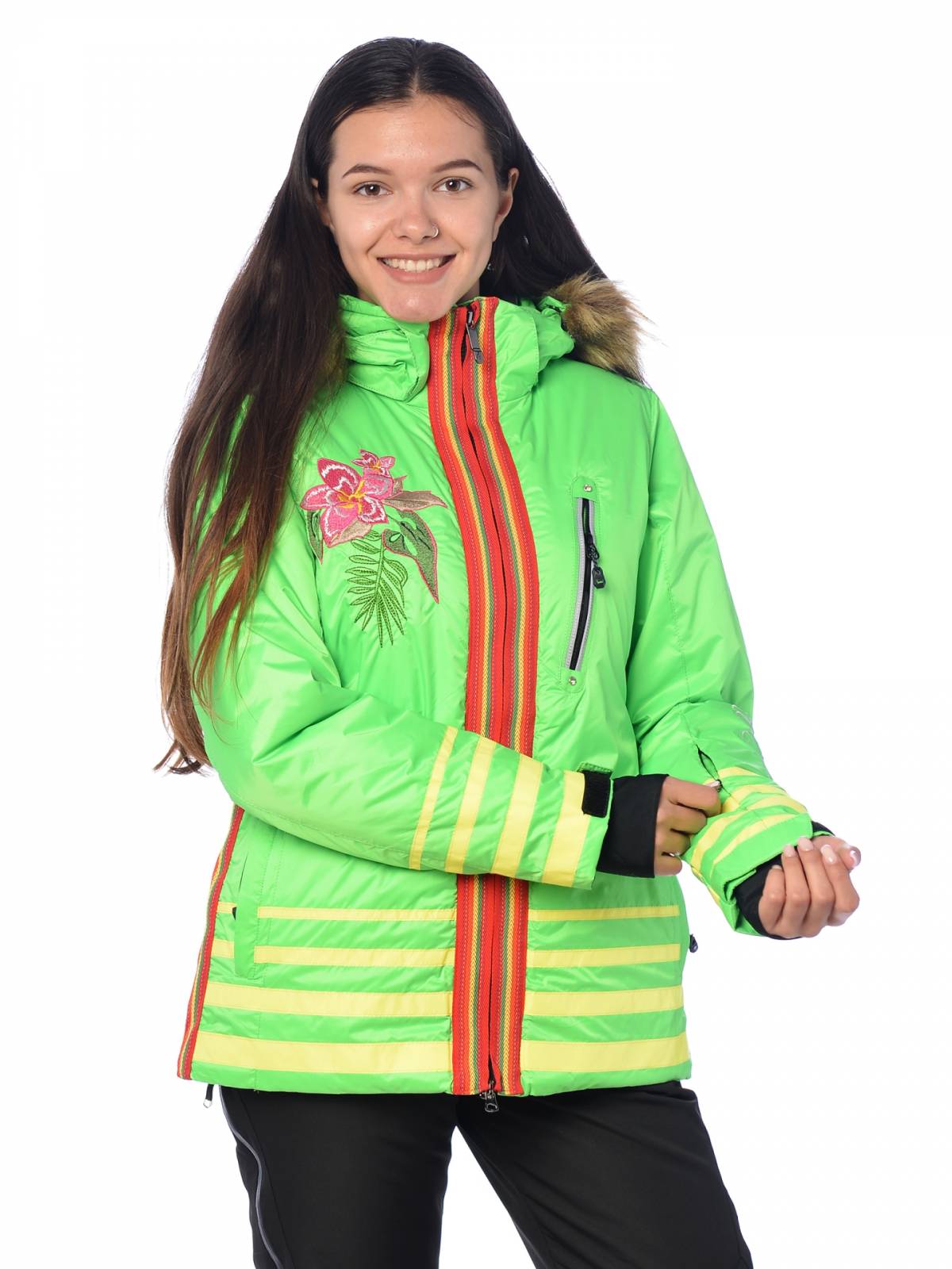 Горнолыжная куртка женская AZIMUTH 15525 размер 50, зеленый