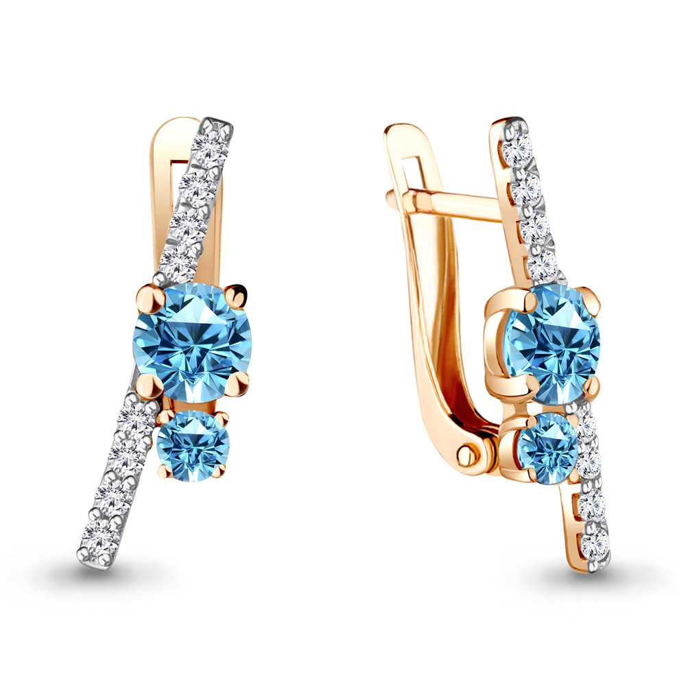 

Серьги из серебра с топазом Aquamarine 4732205А_925_з, 4732205А_925_з