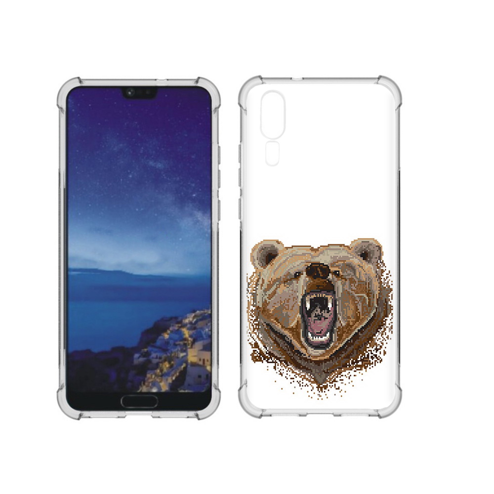 

Чехол MyPads Tocco для Huawei P20 пиксельный медведь (PT108006.52.539), Прозрачный, Tocco