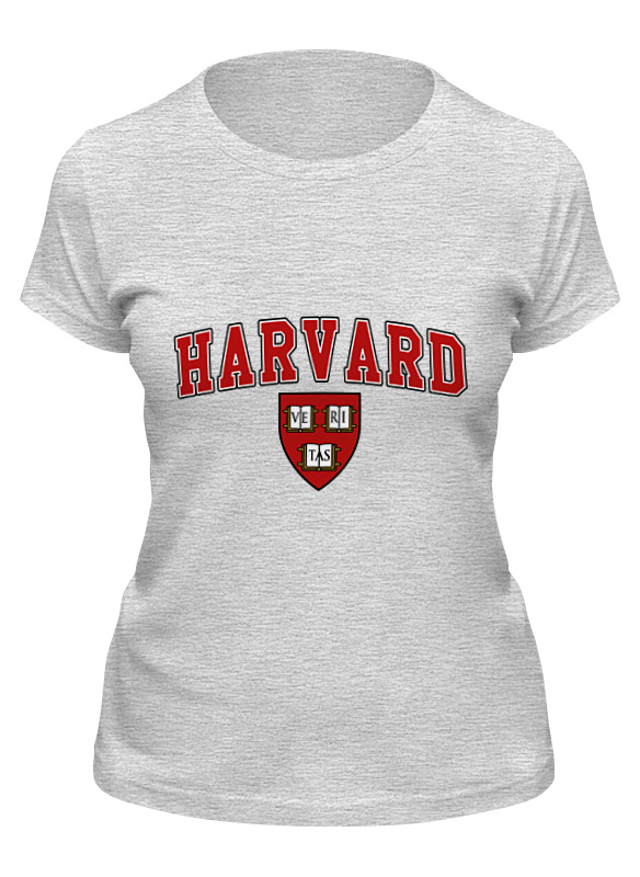 

Футболка женская Printio Harvard серая S, Серый, Harvard