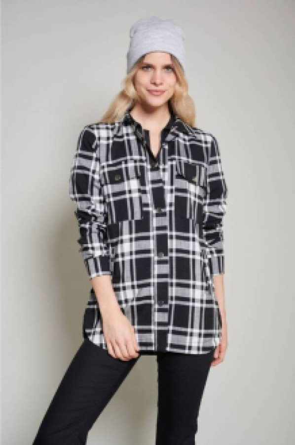 

Рубашка женская Zechka ZCK0225 черная L (доставка из-за рубежа), Черный, ZCK0225