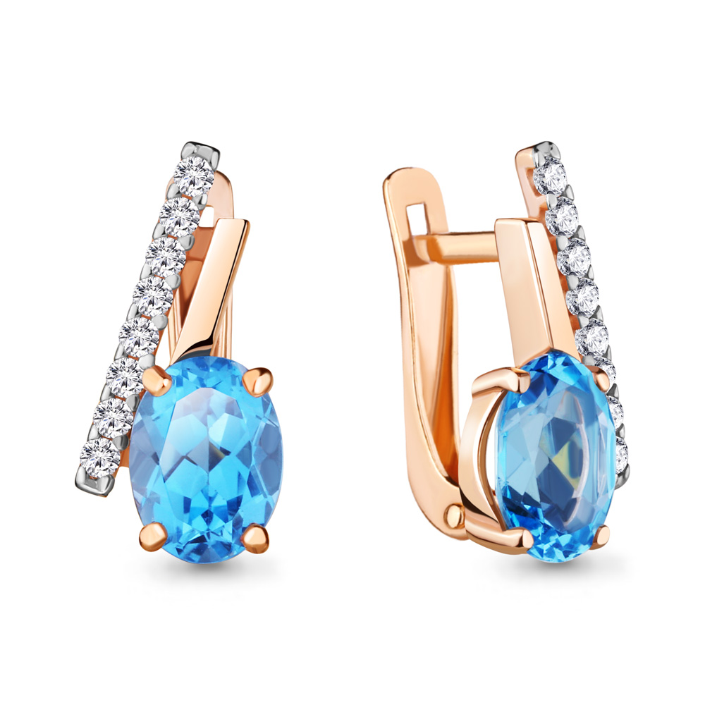 

Серьги из серебра с топазом Aquamarine 4732605А_925_з, 4732605А_925_з