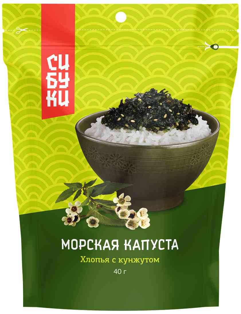 Морская капуста Sibuki хлопья с кунжутом 40 г