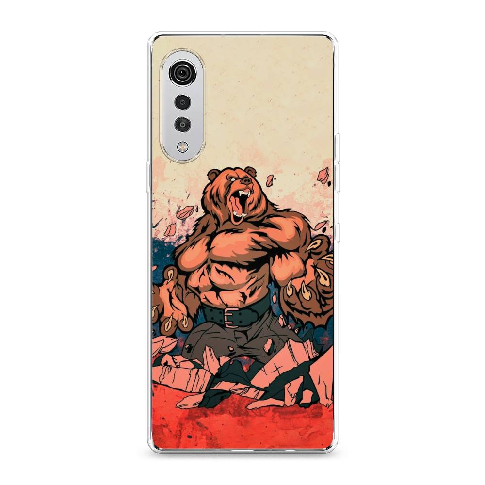 

Чехол Awog на LG Velvet 4G/5G "Медведь с флагом РФ", 84450-2
