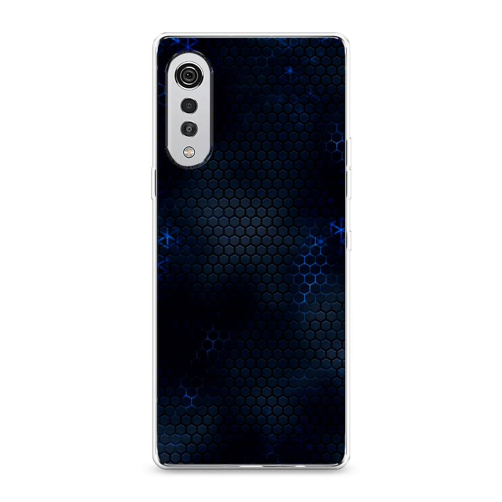 фото Чехол awog "фон соты синие" для lg velvet 4g/5g