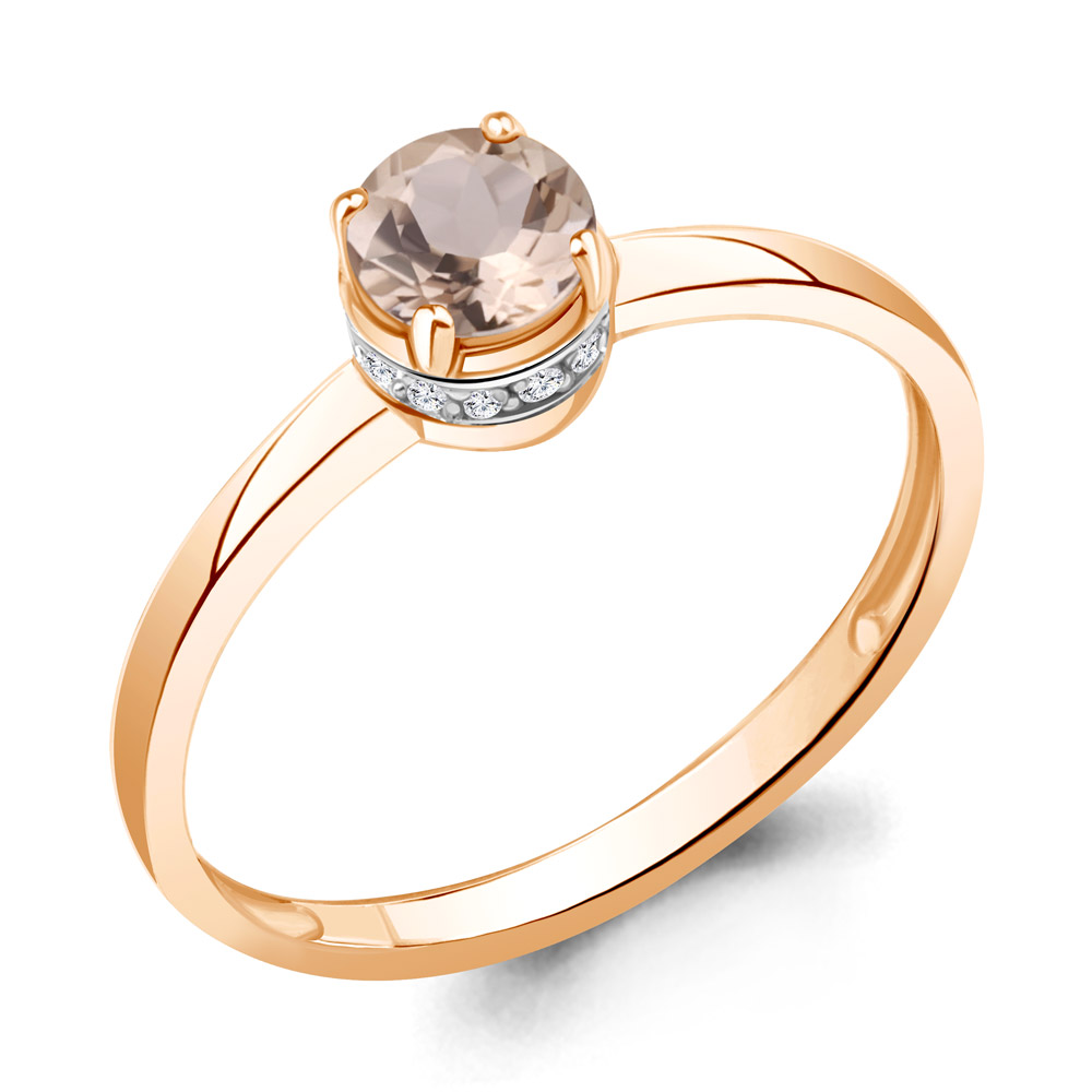 

Кольцо из красного золота с бриллиантом/морганитом р., Aquamarine 964228к, 964228к_585_кз