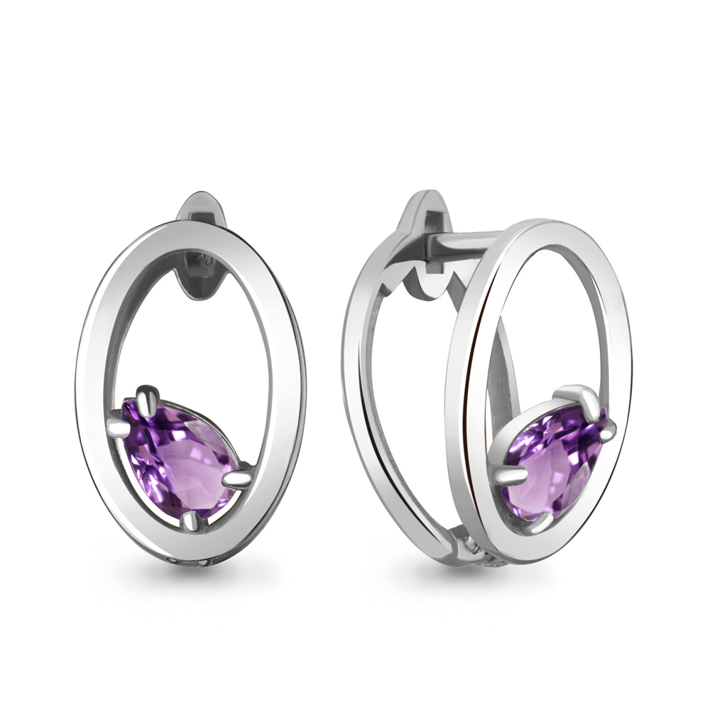 

Серьги из серебра с аметистом Aquamarine 4733404_925_р, 4733404_925_р