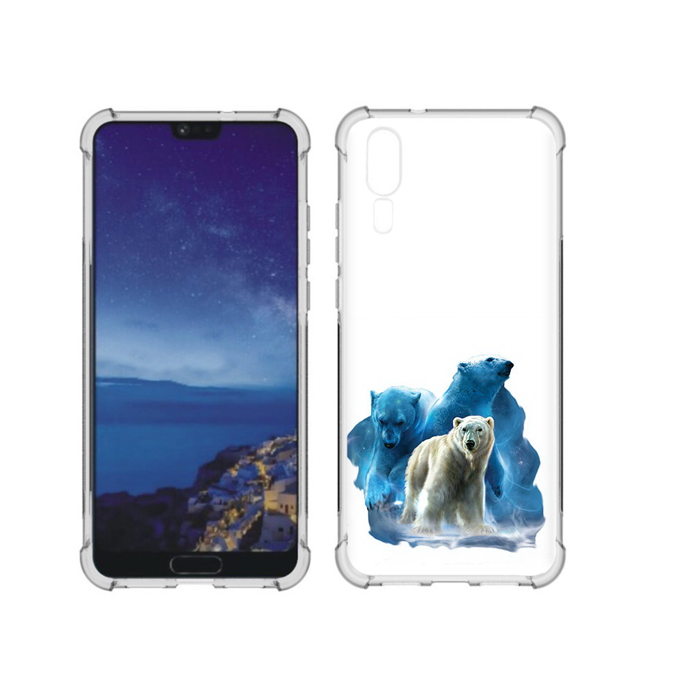 

Чехол MyPads Tocco для Huawei P20 полярный медведь (PT108006.52.549), Прозрачный, Tocco