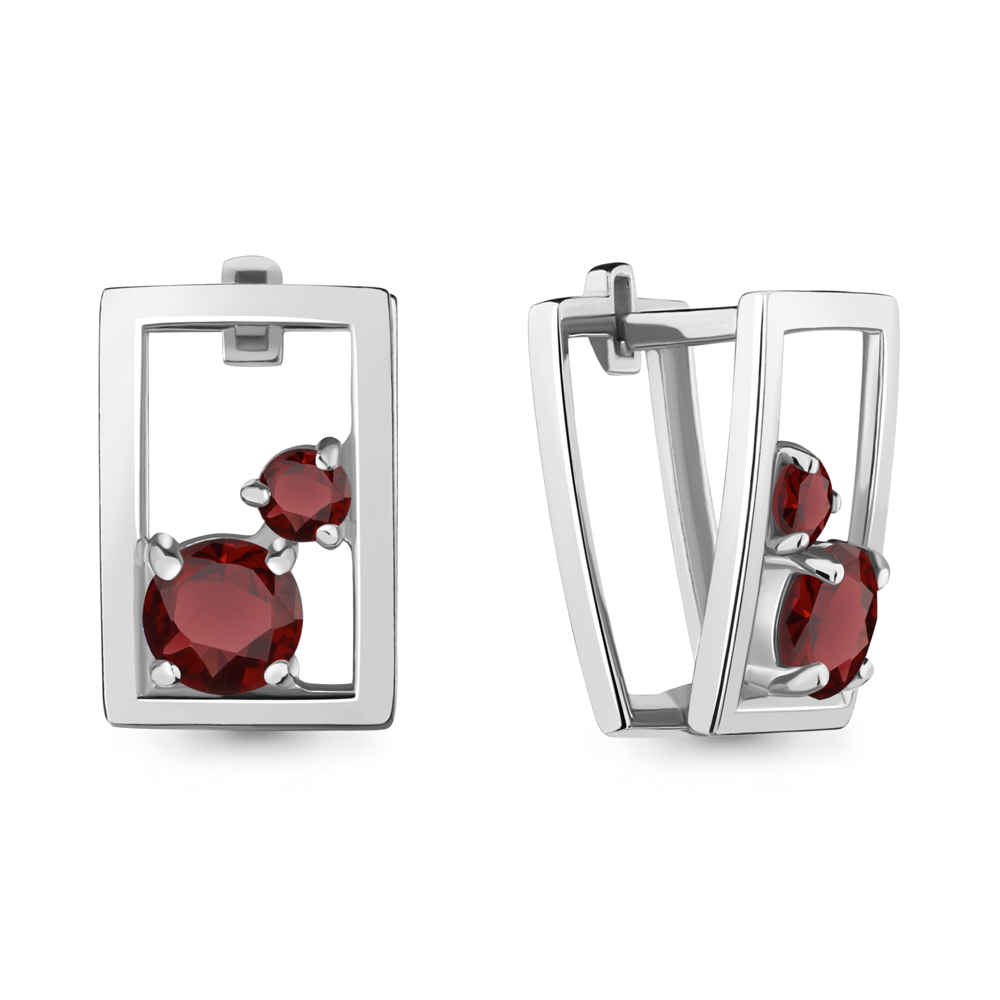 

Серьги из серебра с гранатом Aquamarine 4733603_925_р, 4733603_925_р