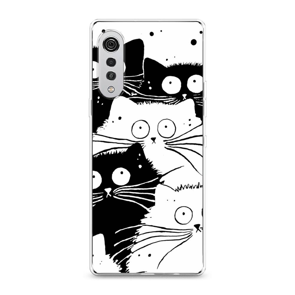 

Чехол Awog на LG Velvet 4G/5G "Коты черно-белые", 84450-2