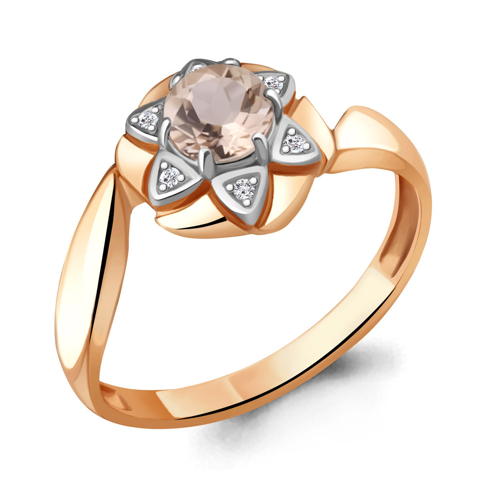 

Кольцо из красного золота с бриллиантом/морганитом р. Aquamarine 964238к, 964238к_585_кз