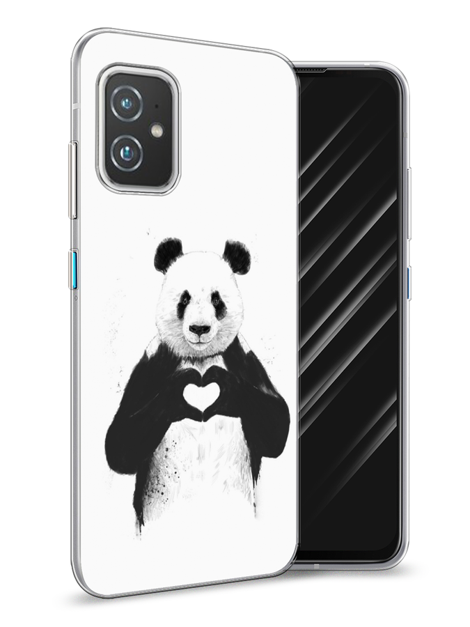 

Чехол Awog на Asus ZenFone 8 "Панда love", Серебристый, 44450-10
