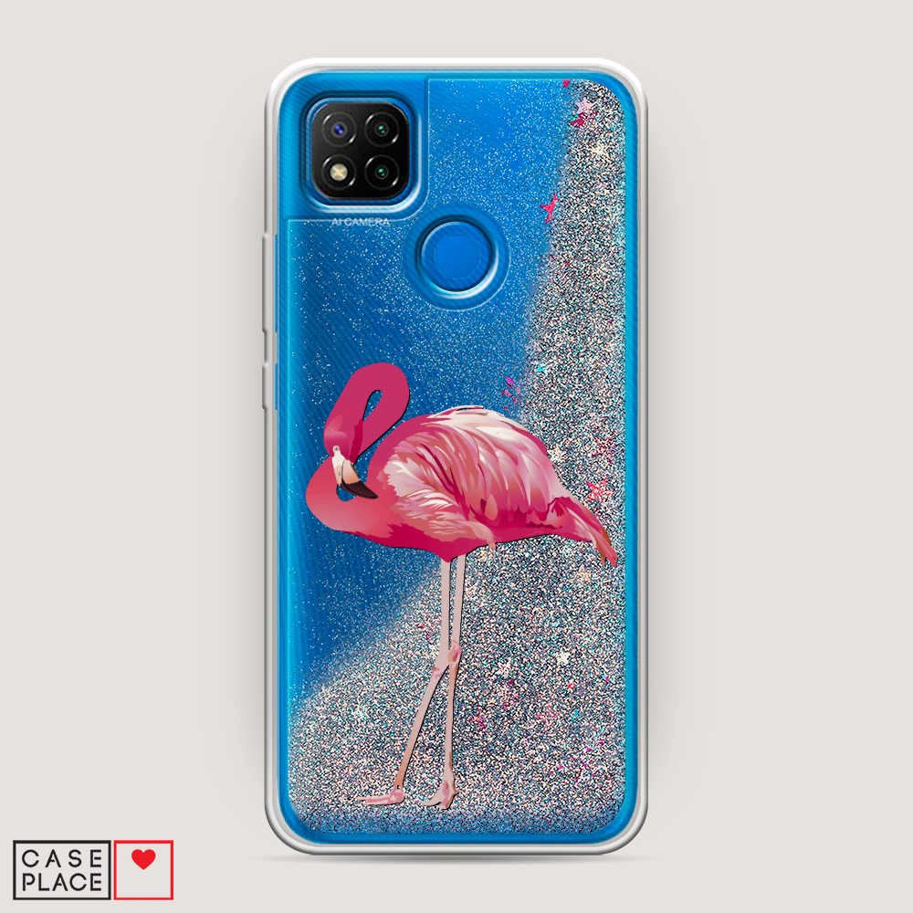 

Чехол Awog на Xiaomi Redmi 9C "Застенчивый фламинго", Разноцветный, 39091-1