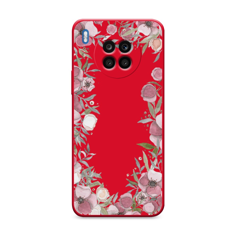 

Чехол Awog на Honor 50 Lite/Huawei nova 8i "Розовая цветочная рамка", Разноцветный, 6106353-1