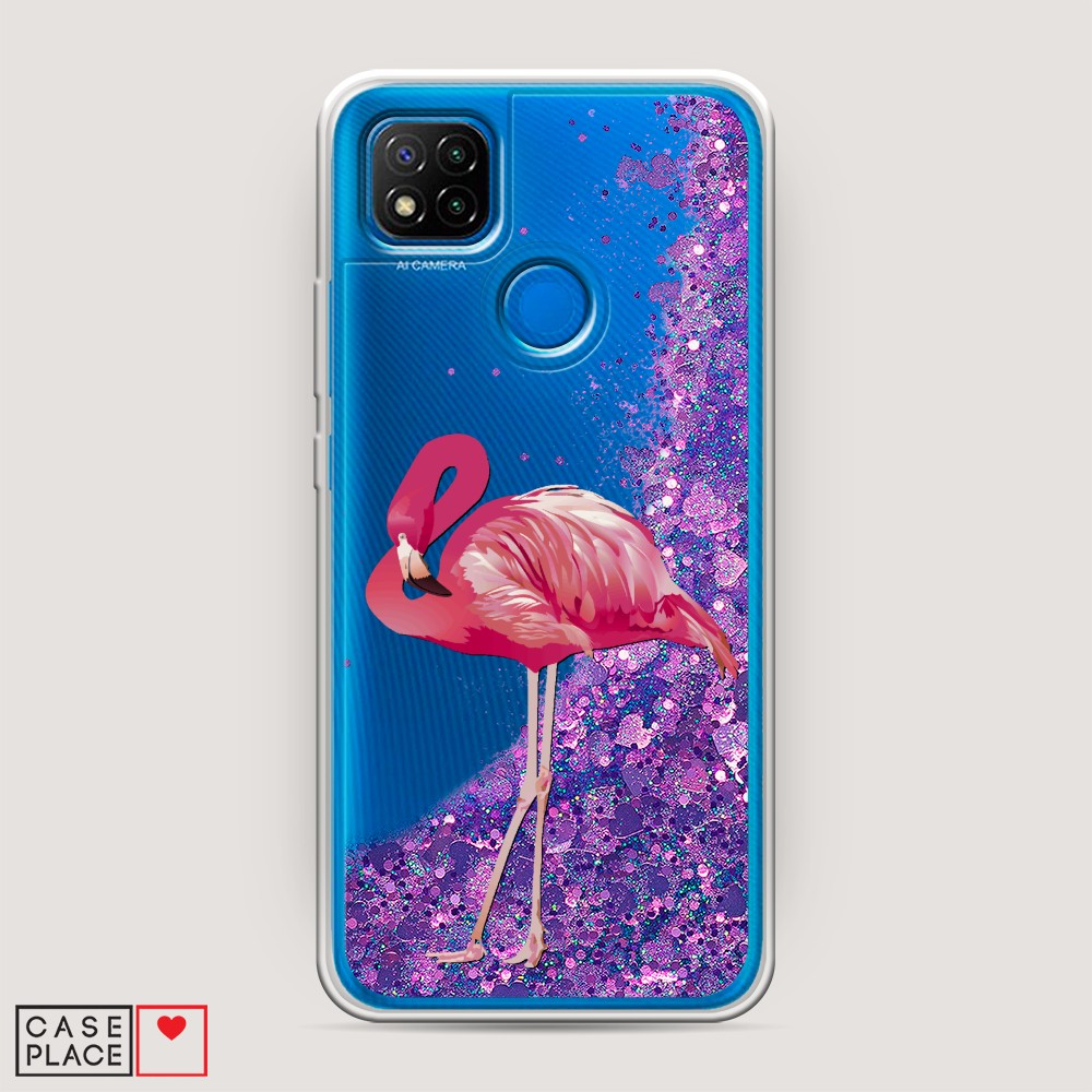 

Чехол Awog на Xiaomi Redmi 9C "Застенчивый фламинго", Разноцветный, 39092-1