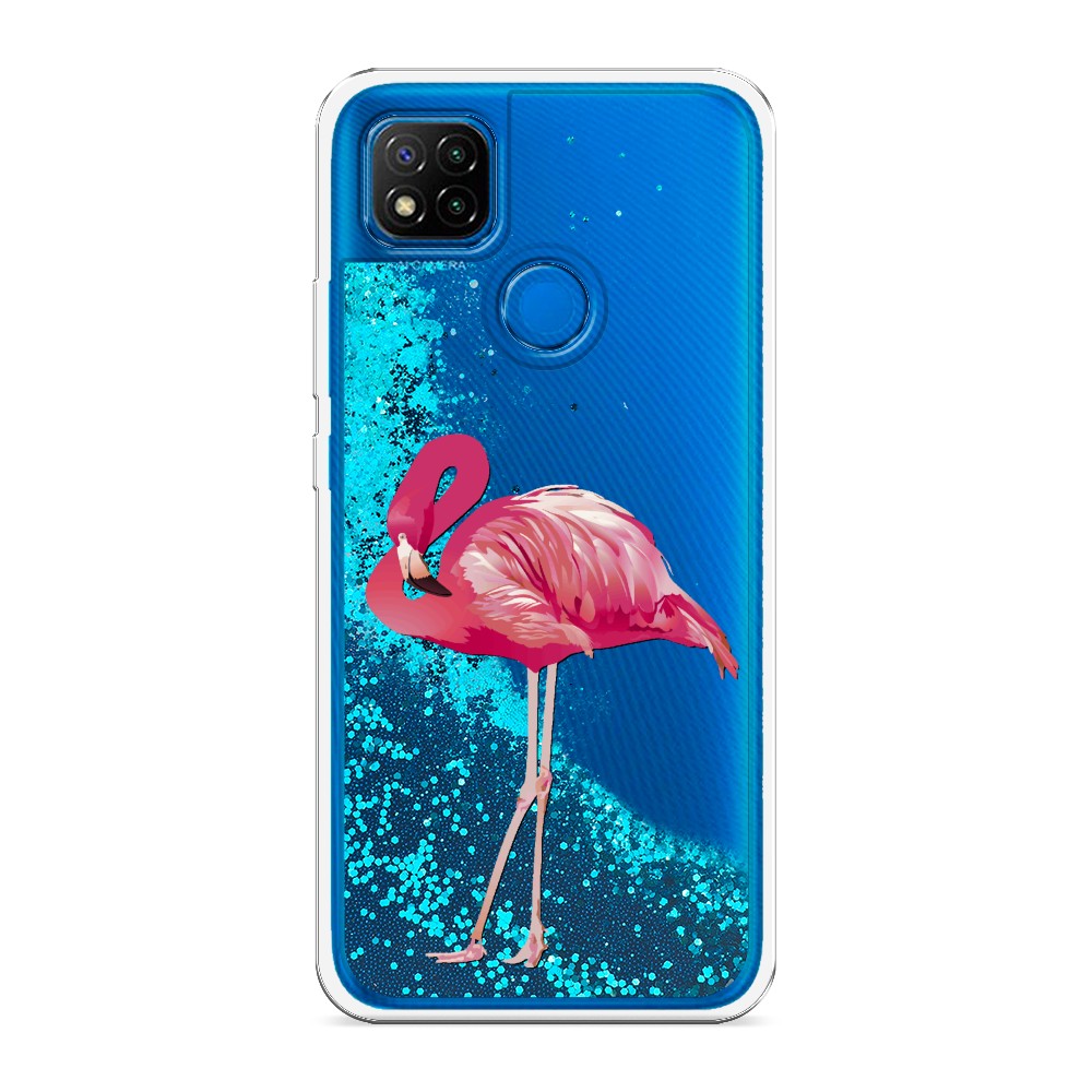 

Чехол Awog на Xiaomi Redmi 9C "Застенчивый фламинго", Разноцветный, 39093-1