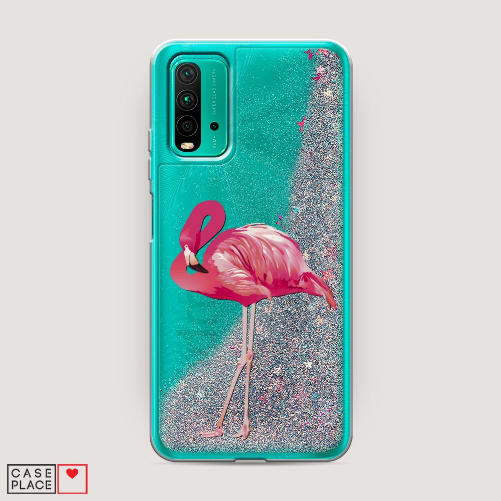 

Чехол Awog на Xiaomi Redmi 9T "Застенчивый фламинго", Разноцветный, 39891-1