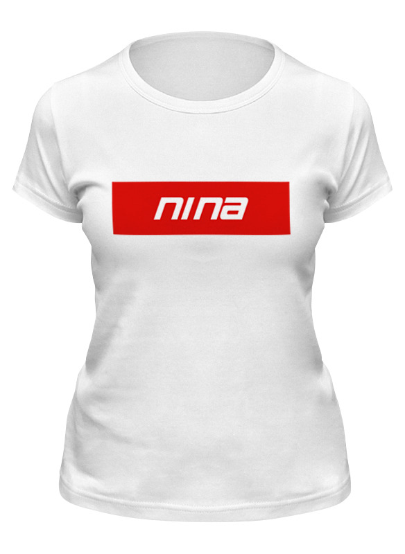 

Футболка женская Printio Имя nina белая L, Белый, Имя nina