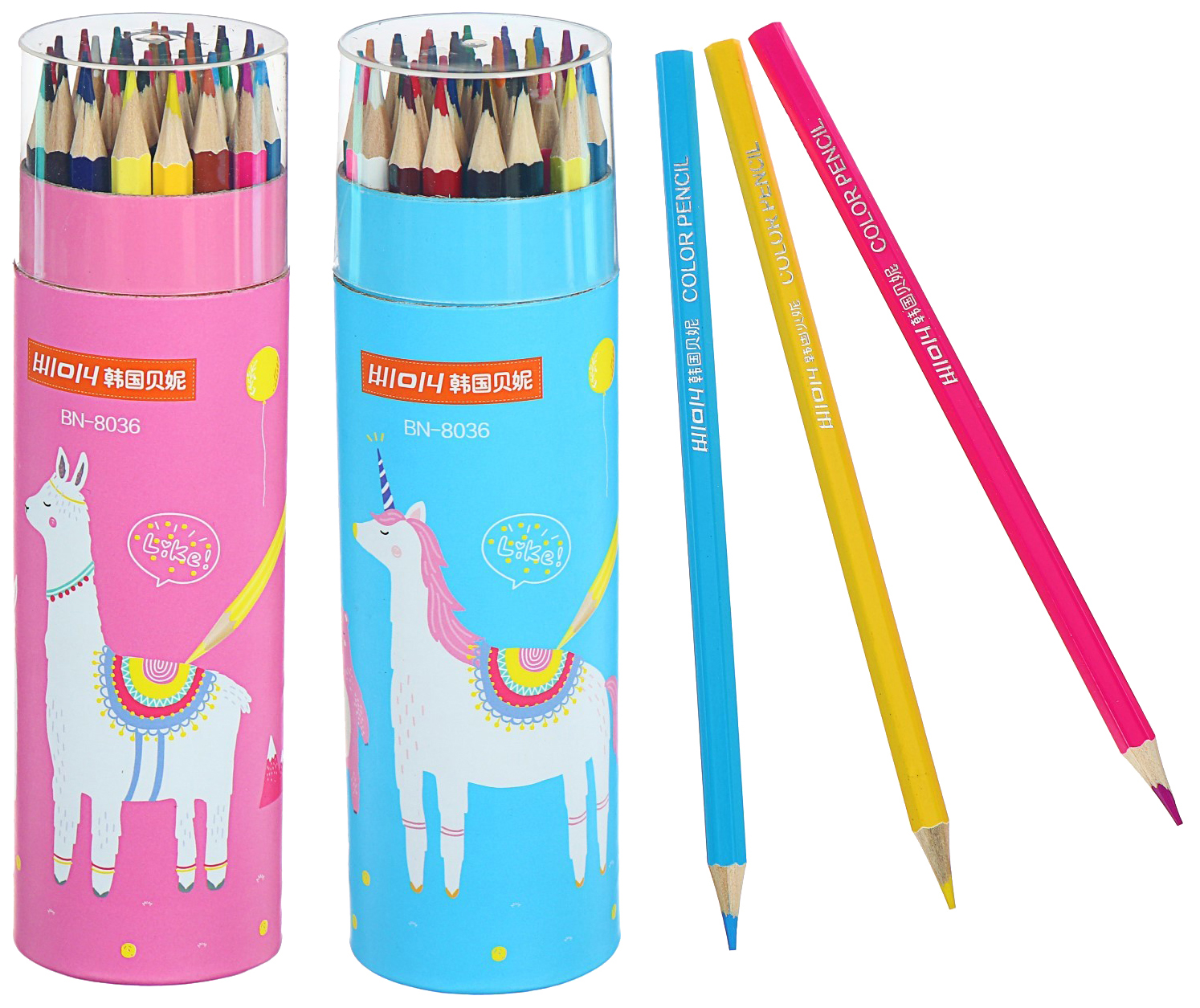 

Карандаши 36 цветов в тубусе, корпус шестигранный