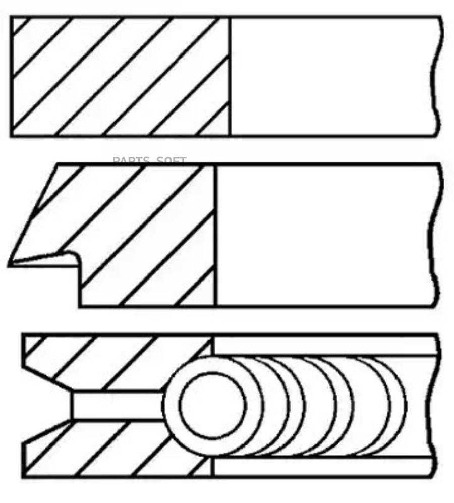 

Кольцо поршневое bmw 1,6/2,0/3,0 - n45, n46, m54 4/6cyl 84,0mm 1.2x1.5x2.0 std