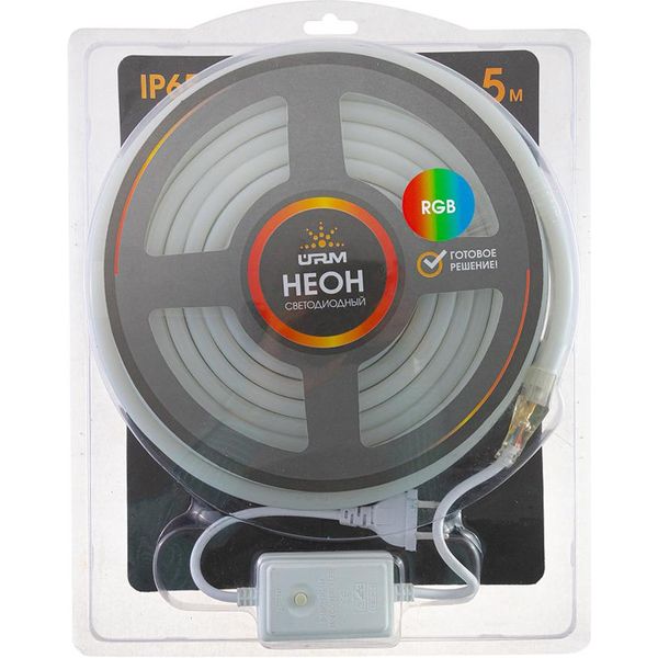 

Гибкий светодиодный неон SMD2835 120LED 220В 10Вт 425лм IP65 RGB, 5м, 646599