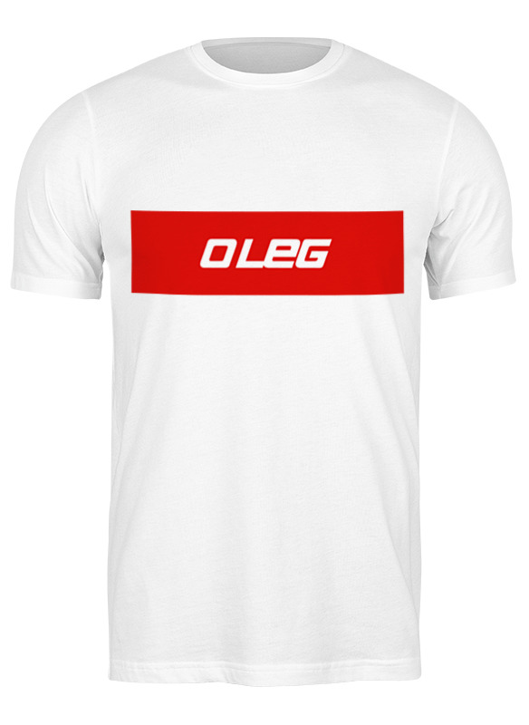 

Футболка мужская Printio имя oleg белая L, Белый, имя oleg