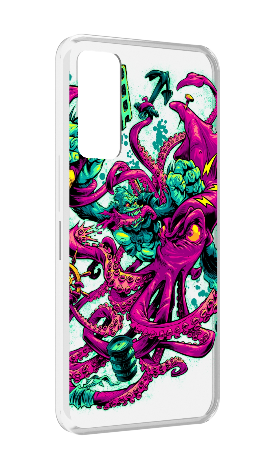 

Чехол MyPads фиолетовый кракен для TCL 30 / TCL 30 5G / TCL 30+ plus, Прозрачный, Tocco