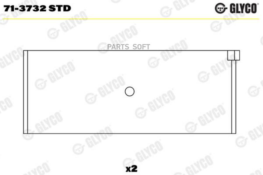 

71-3732 std_вкладыши шатунные std 1 audi a3/a4/a6, vw golf/passat 1.8 95>