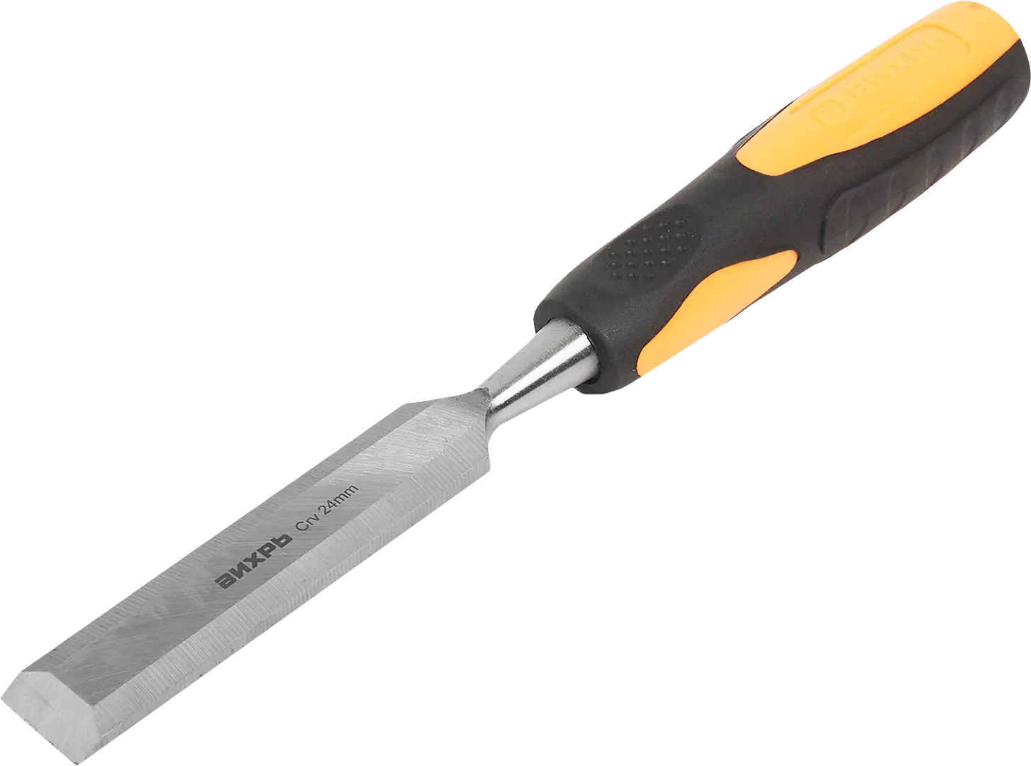 Стамеска-долото Вихрь 24 мм, усиленная двухкомпонентная ручка долото стамеска 6 мм деревянная рукоятка sparta sparta арт 242415