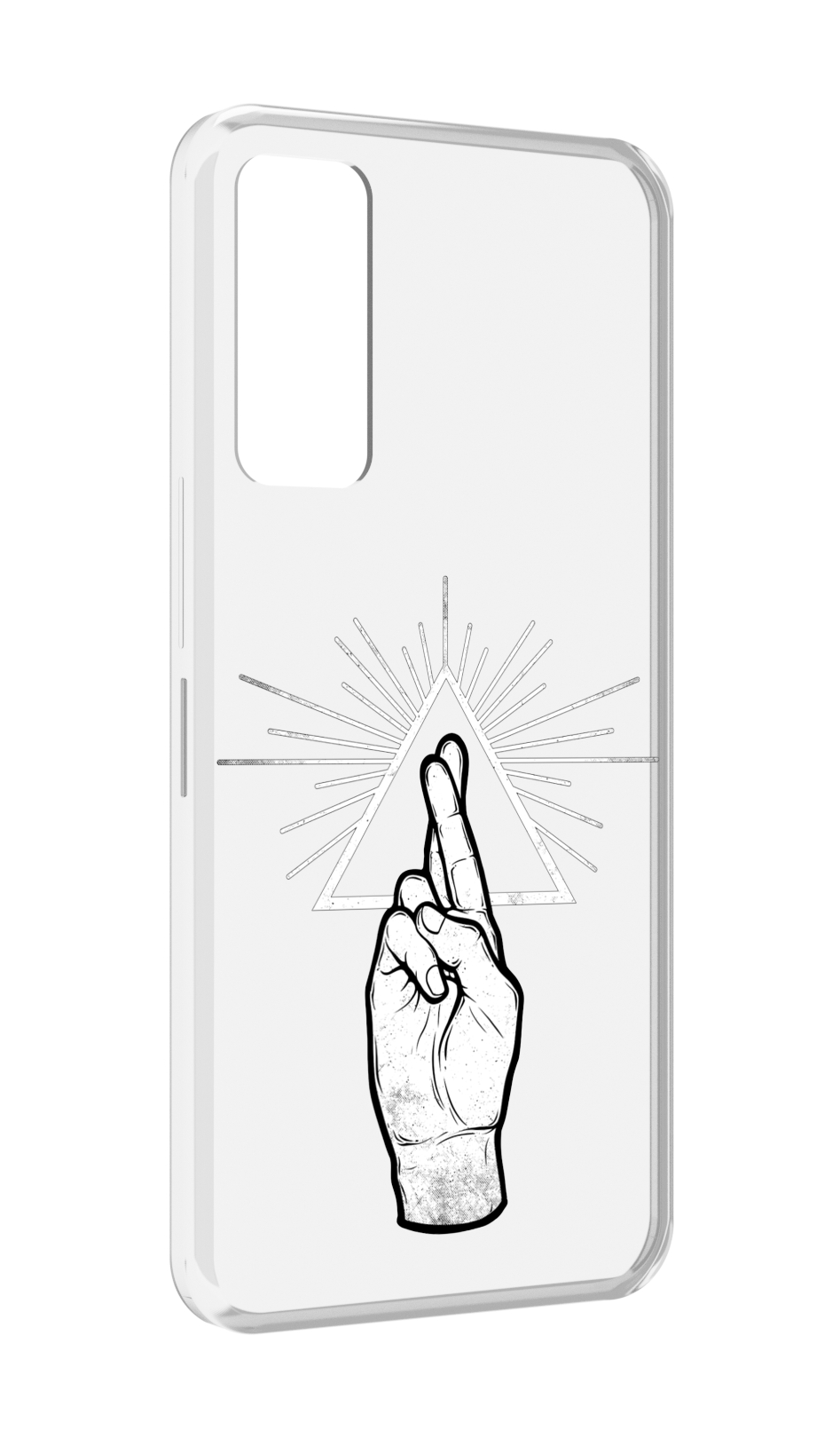 

Чехол MyPads черно белая рука для TCL 30 / TCL 30 5G / TCL 30+ plus, Прозрачный, Tocco