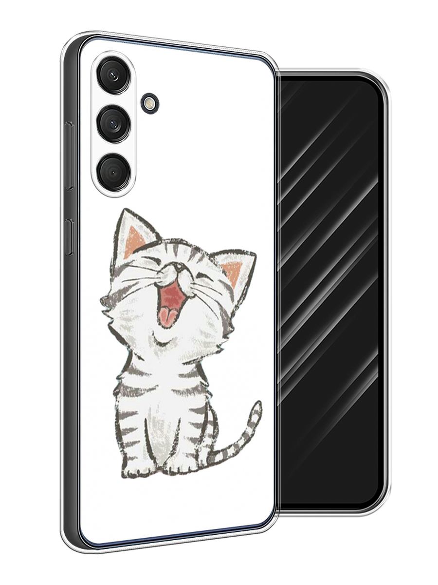 

Чехол Awog на Samsung Galaxy M55 "Котенок рисованный", Серый;белый, 2109650-1
