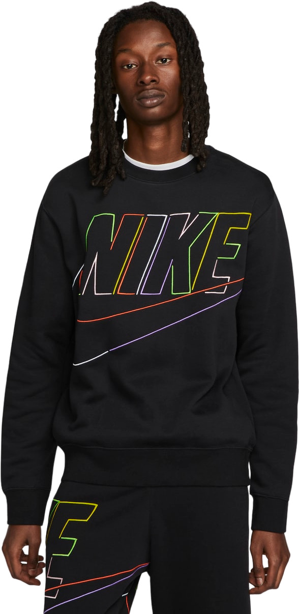 

Свитшот мужской Nike Club Big Logo Crewneck Sweatshirt черный M, Club Big Logo Crewneck Sweatshirt