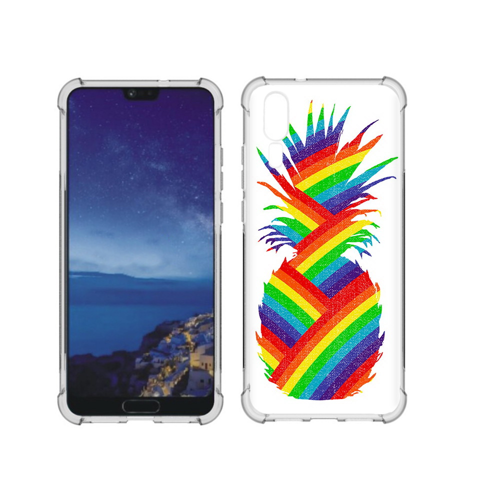 

Чехол MyPads Tocco для Huawei P20 радужный ананас (PT108006.52.566), Прозрачный, Tocco