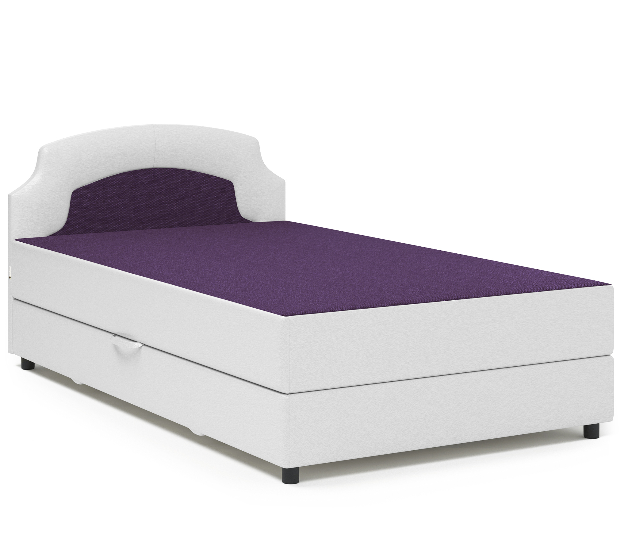 Тахта Шарм-Дизайн Шарм 120 фиолетовая рогожка и белая экокожа