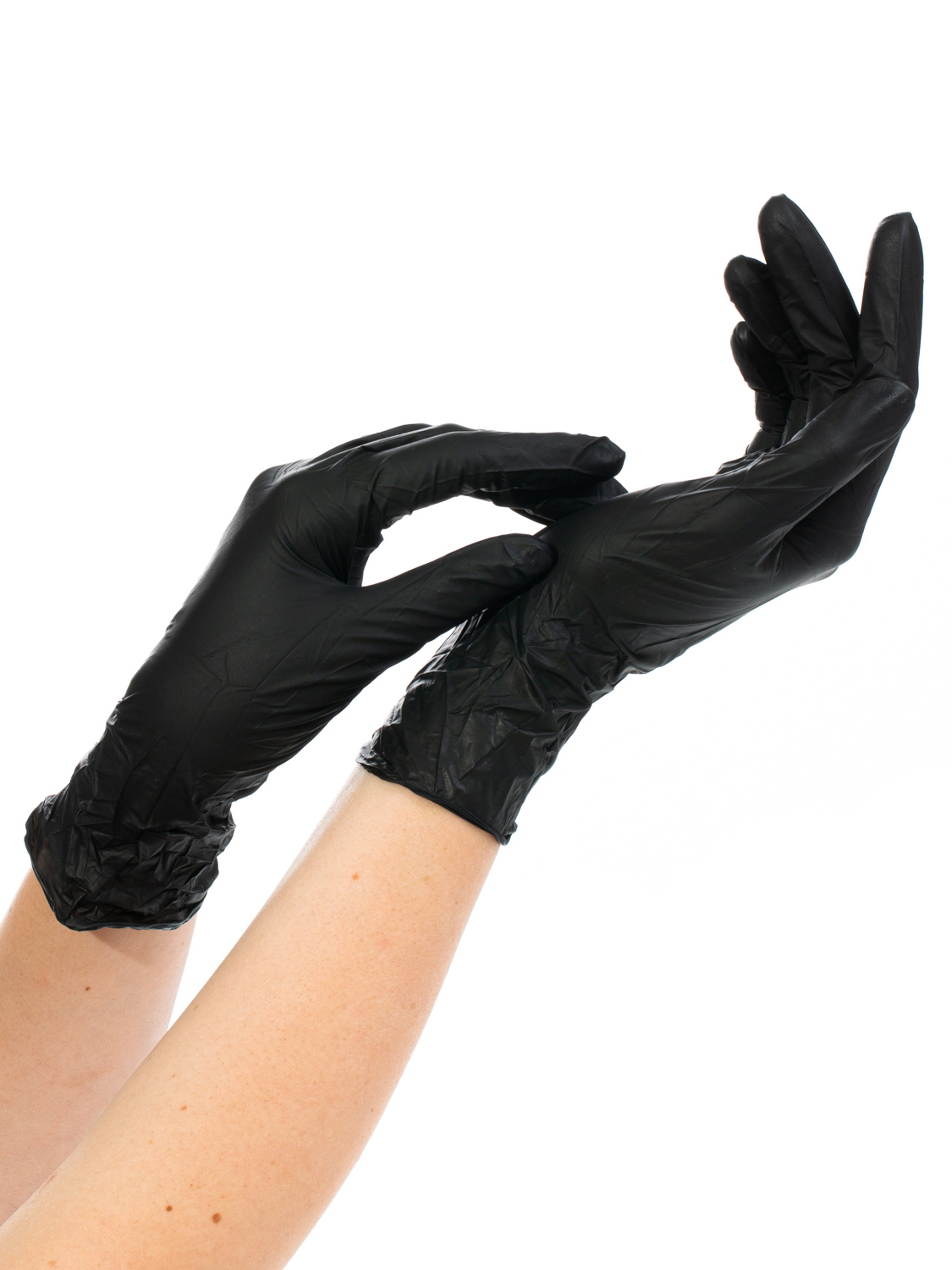 Перчатки одноразовые нитриловые NitriMAX черные размер XL, 100 штук, черный  - купить