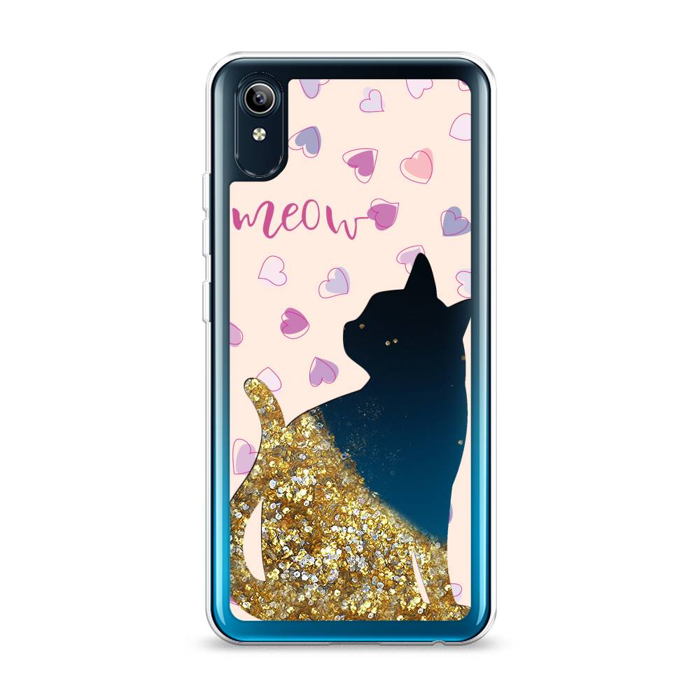 

Жидкий чехол с блестками "Прозрачный кот" на Vivo Y91c, 262890-1