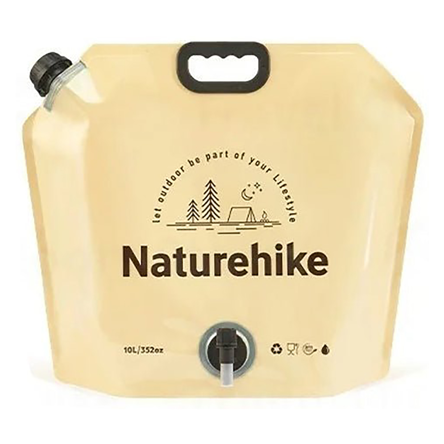 

Канистра Naturehike Ling Wo Outdoor Water Bag 10L Yellow (б/р) 2025, Желтый, Ling wo outdoor water bag 10l