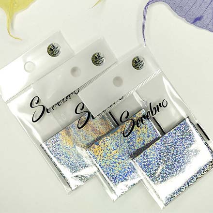 

Набор Serebro Фольга для дизайна ногтей №43, мелкие серебряные пайетки, 5 шт.