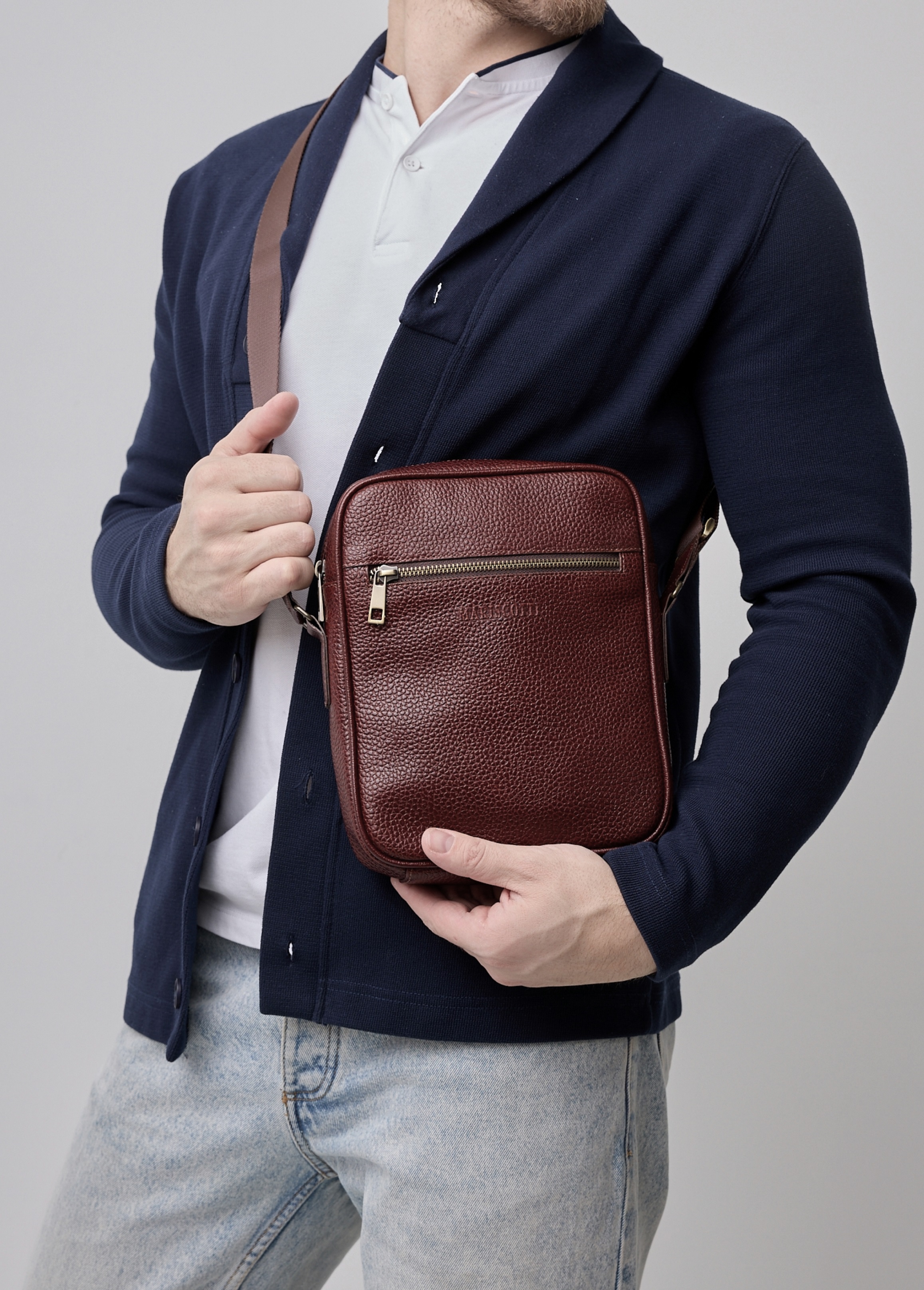 

Сумка планшет мужская Franchesco Mariscotti 2-697, коричневый, 2-697