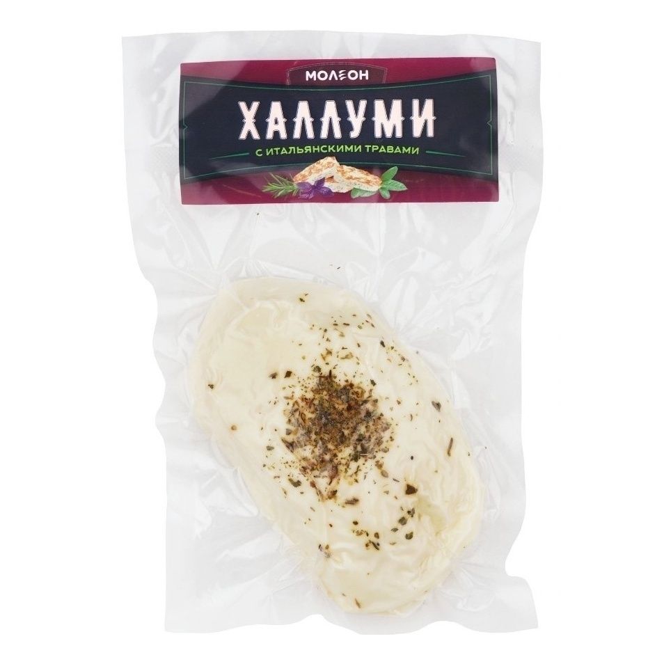 

Сыр мягкий Молеон Халлуми для жарки с итальянскими травами 50%