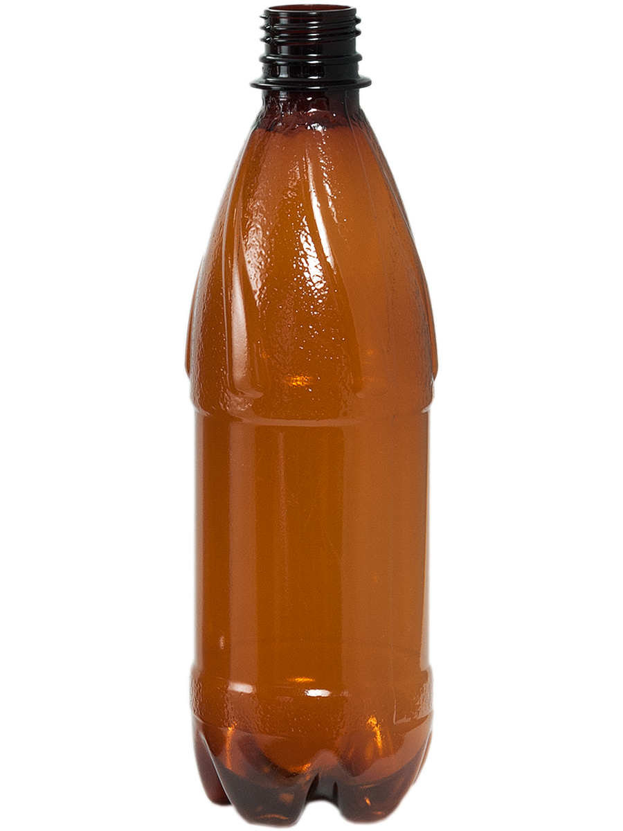 Бутылка МАСТЕРПЭТ 500мл с узким горлом без пробки с фигурным дном Pet коричневый ОП-221013