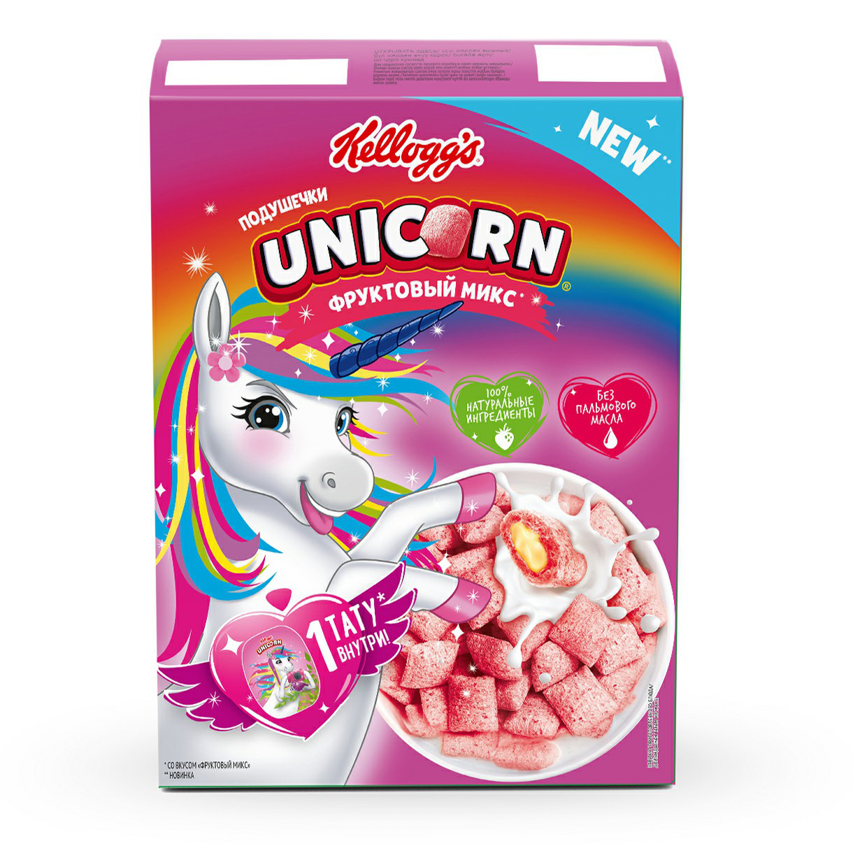 фото Сухой завтрак kellogg's unicorn подушечки с фруктовым вкусом 200 г kelloggs