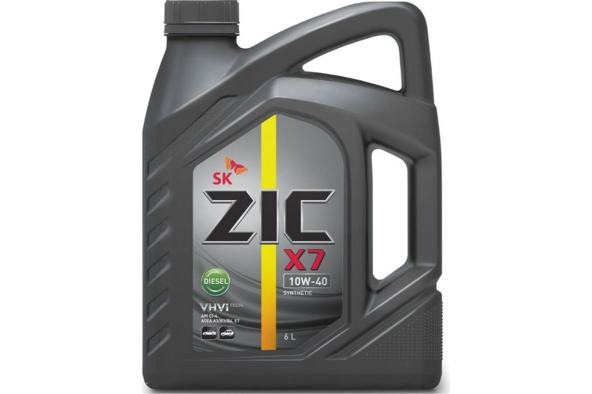 

Синтетическое моторное масло ZIC X7 DIESEL 10W40 (6л) 172607, X7 DIESEL 10W40 6L