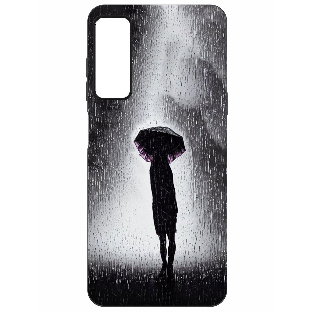 

Чехол-накладка Софт Ночная крипота для TCL 20L+, Черный