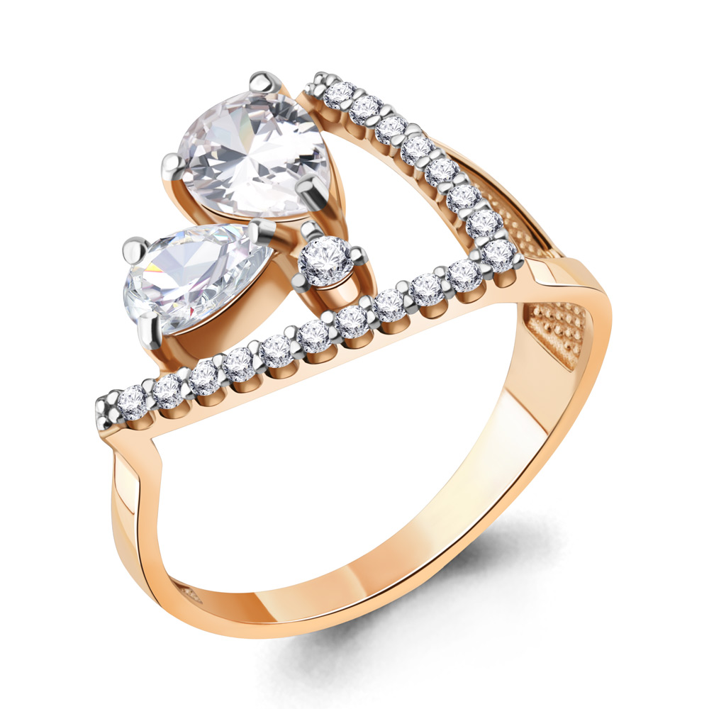 

Кольцо из серебра с фианитом р. Aquamarine 67734А, 67734А_925_з