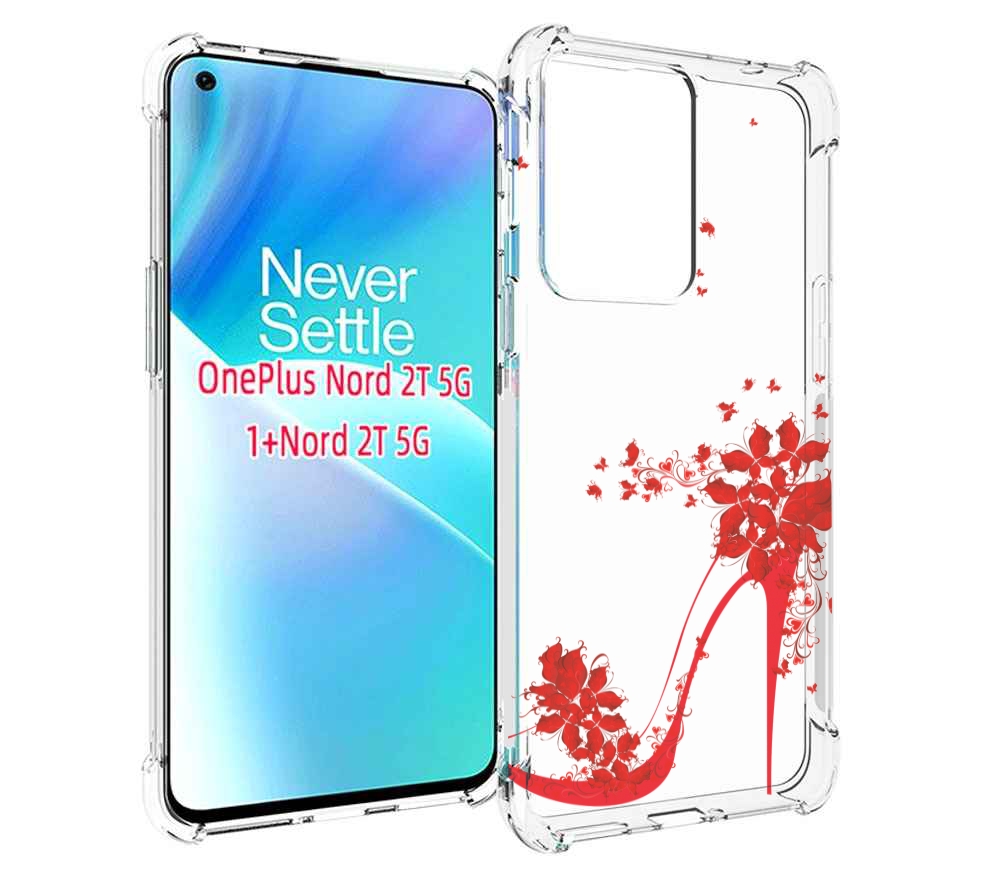 

Чехол MyPads каблук-в-цветах для OnePlus Nord 2T, Прозрачный, Tocco
