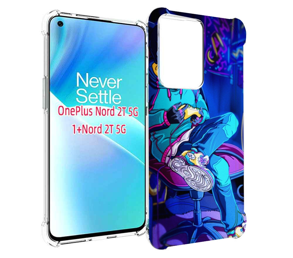 

Чехол MyPads киберпанк игрок для OnePlus Nord 2T, Прозрачный, Tocco