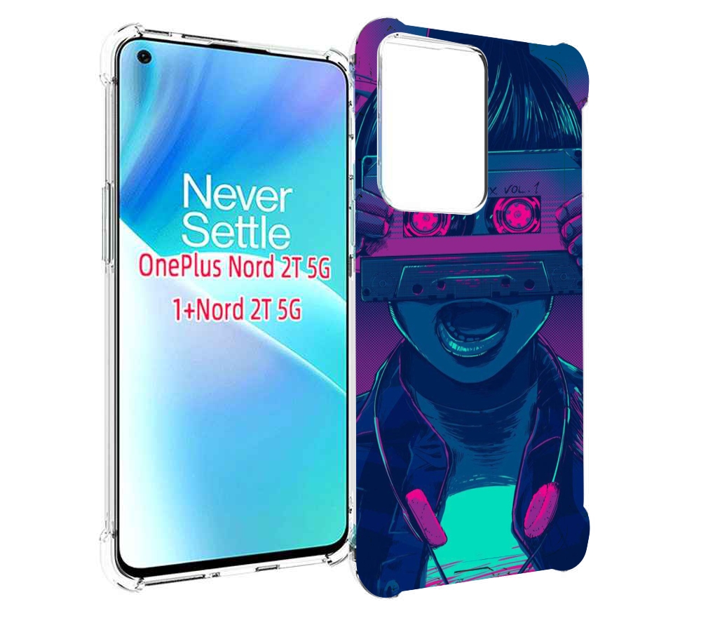 

Чехол MyPads киберпанк с кассетой для OnePlus Nord 2T, Прозрачный, Tocco