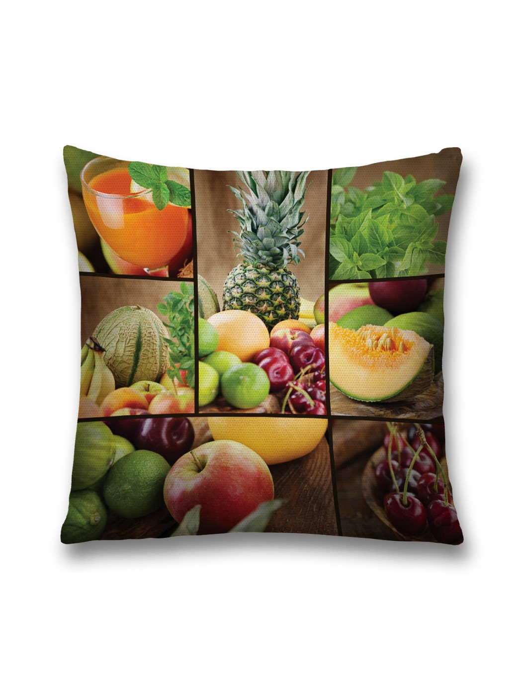 

Наволочка декоративная JoyArty "Фруктовая фотосессия" на молнии, 45x45 см, Зеленый